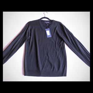 Hart Schaffner Marx Black Merino Sweater